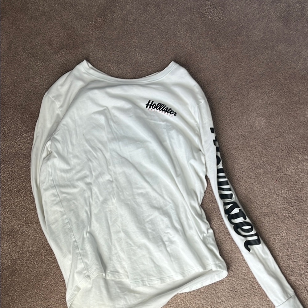 Hollister Women's White Long Sleeve Top
